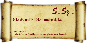 Stefanik Szimonetta névjegykártya